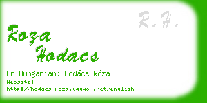 roza hodacs business card