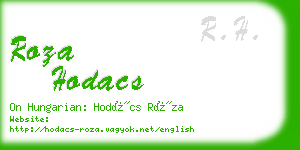 roza hodacs business card